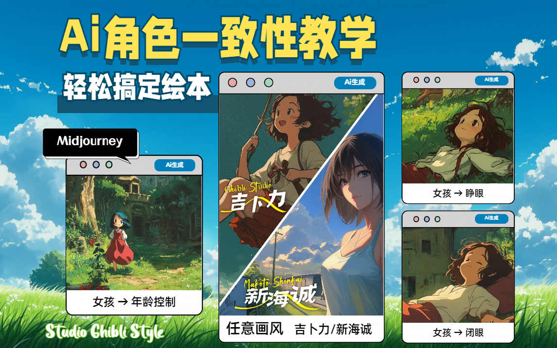 【独家干货】Midjourney Ai图片风格一致性教学